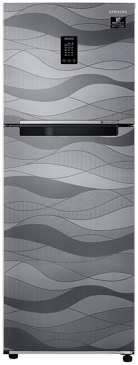

Samsung 314 L 2 star Frost free Refrigerator - RT34T4632NV HL Wave steel