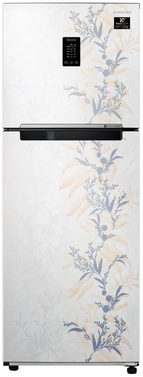 

Samsung 314 L 2 star Frost free Refrigerator - RT34T46326W HL Mystic overlay white