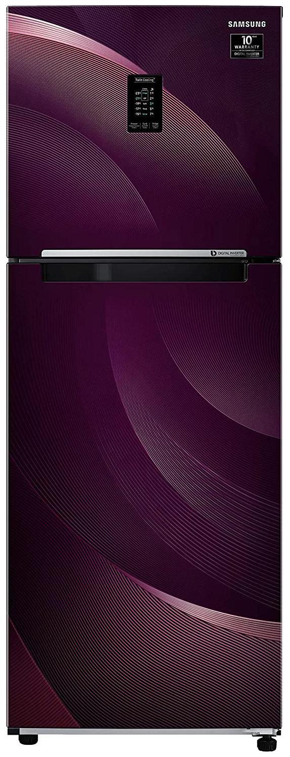 

Samsung 314 L 2 star Frost free Refrigerator - RT34T46324R HL Rythmic twirl red