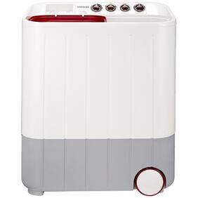 Samsung 6.5 Kg Semi Automatic Top Load Washing Machine (WT657QPNDPGXTL, White and Maroon)