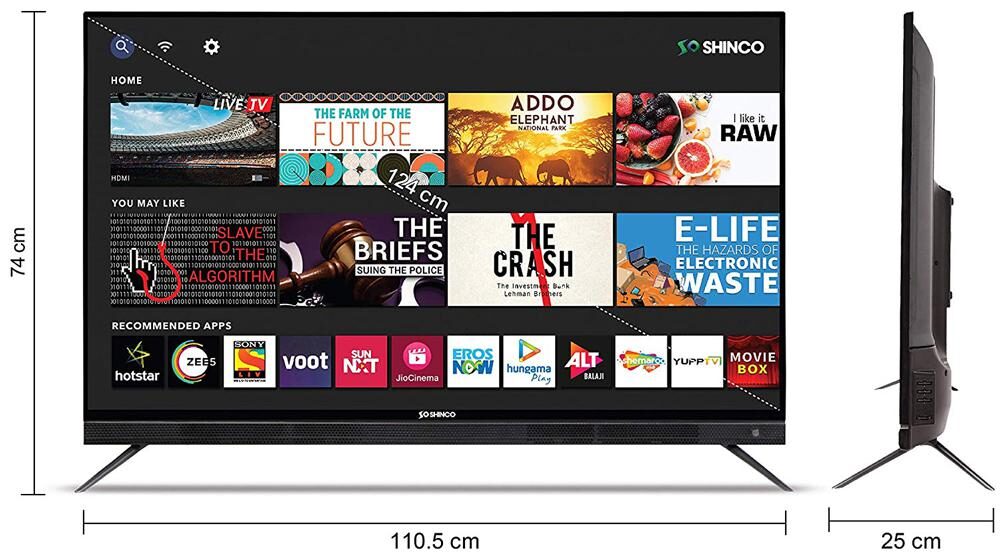Buy Shinco Smart 124 Cm 49 Inch 4k Ultra Hd Led Tv S50qhdr10