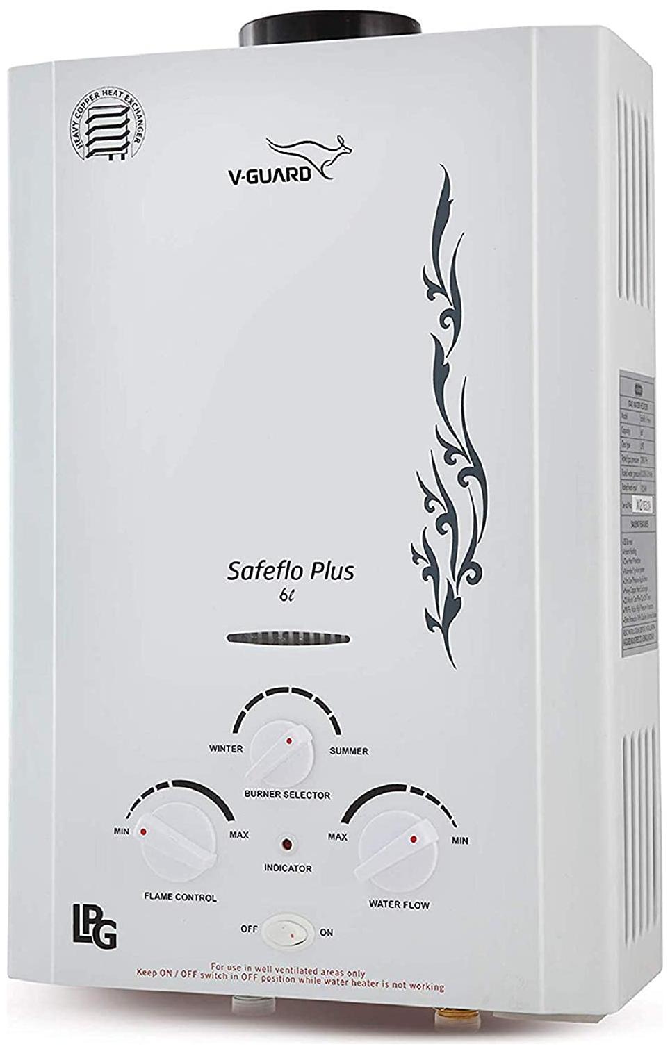 

V-Guard 6 L Storage Geyser Safefloplus