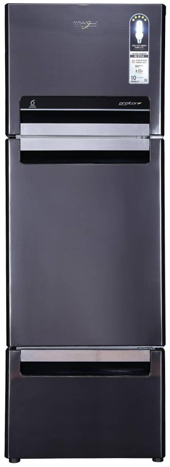 Whirlpool 240 L Frost Free Triple Door Refrigerator Grey, FP 263D Protton Roy