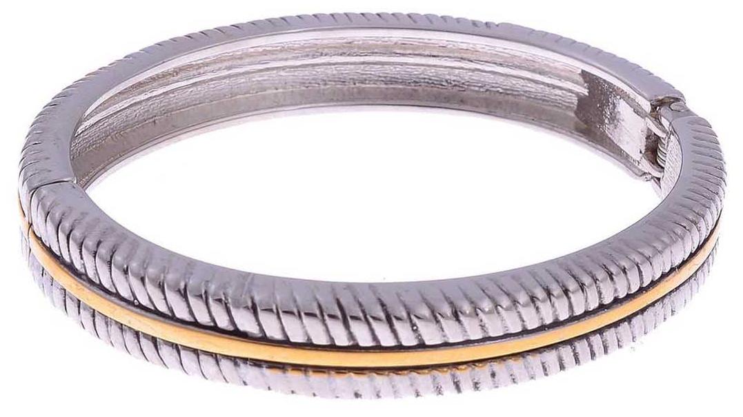 

ZIVOM Men s Antique Finish With Gold Lining Openable Kada Bangle Bracelet