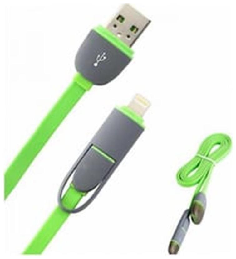 Tech Gear 2 IN 1 8 PIN MICRO USB CHARGE SYNC DATA CABLE FOR IPHONE 5S IPHONE 6 SAMSUNG