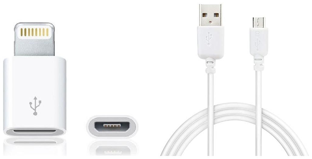 

2 in 1 COMBO - Micro USB to Lighting 8 pin Adapter Connector Micro USB Cable for Apple iPhone 8
