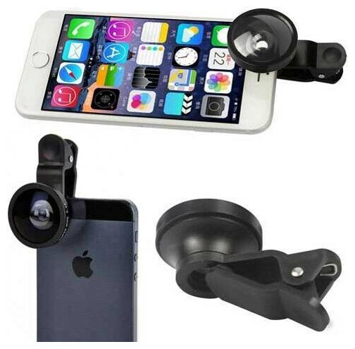 

2-in-1 Selfie Camera Lens Kit Fisheye Wide Angle Macro Clip for Smartphones