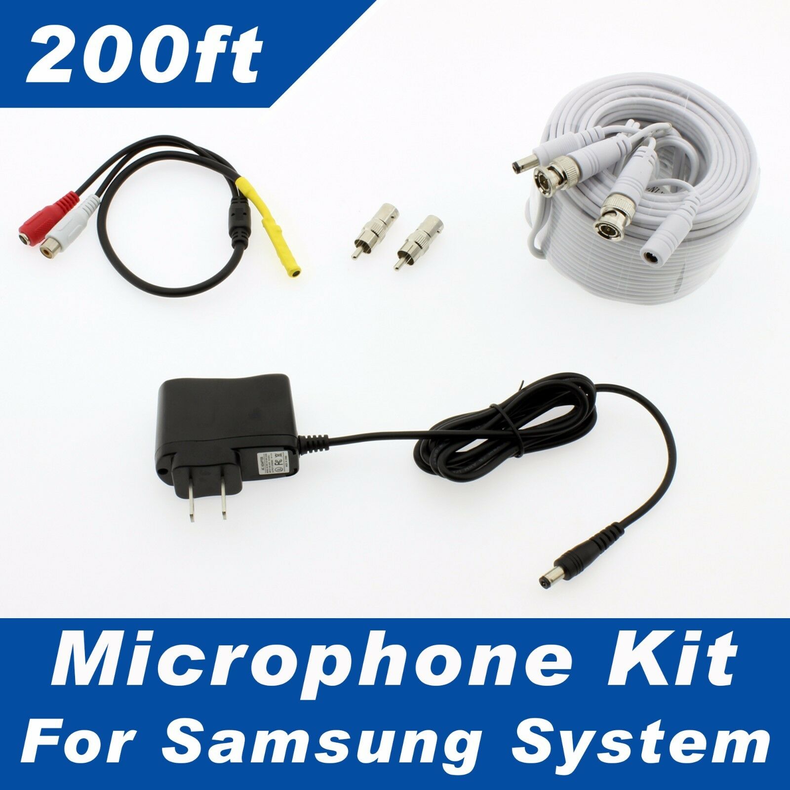 

200ft Samsung Surveillance System Microphone SDH-B74081 SDH-B74041 SNK-D5081