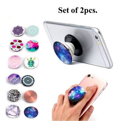

2pcs Universal Mobile POP socket Expanding Grip Mount With Car mount (Assorted Colors and Design)