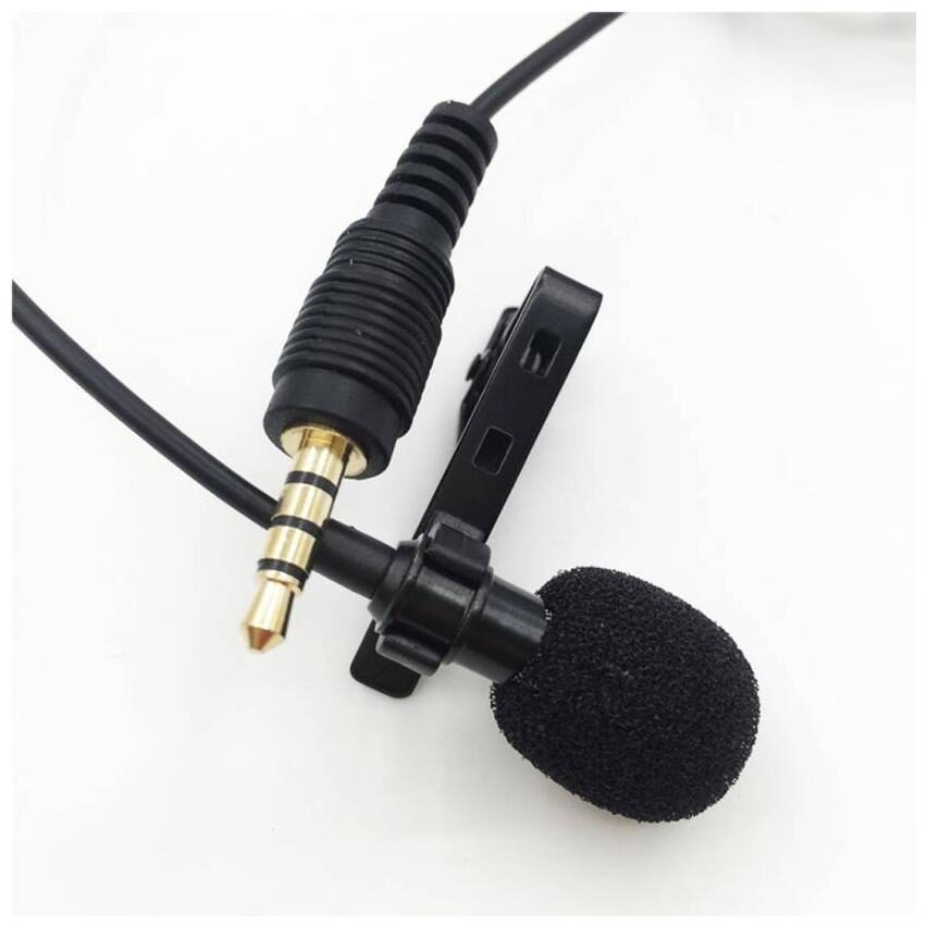 

3 5mm Clip Microphone For Youtube Collar Mic for Voice Recording Lapel Mic Mobile PC by crystal digital