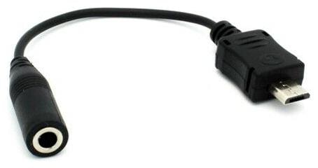 

3 5mm Female to Micro-USB Headset Adapter Earphone Jack for Cell Phones