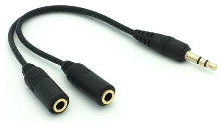 

3 5mm Headset Headphone Splitter Earphone Speaker Audio Y Adapter for Smartphone