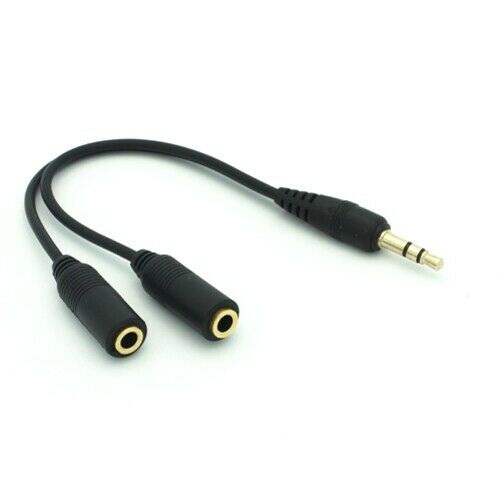 

3 5mm Headset Headphone Splitter Earphone Speaker Audio Y Adapter for Smartphone