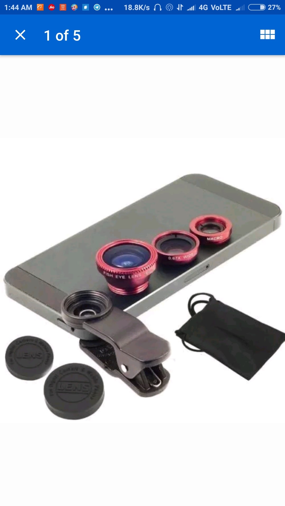

3 In 1 Universal Clip Mobile Phone Lens Fish Eye Macro Wide Angle camera lens