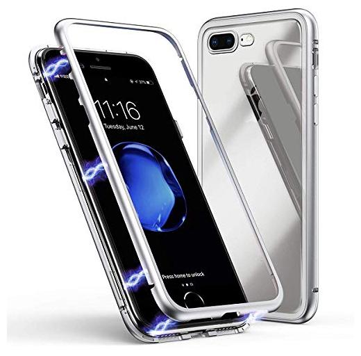 Apple iPhone 7 Plus Apple iPhone 8 Plus Metal Back Cover By EXOTIC FLOURISH Silver by Exotic Flourish