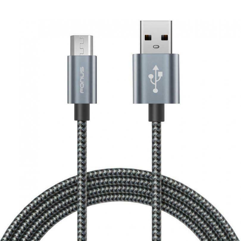 

6FT LONG DURABLE BRAIDED USB CABLE WIRE SYNC MICROUSB E3J for PHONE TABLETS