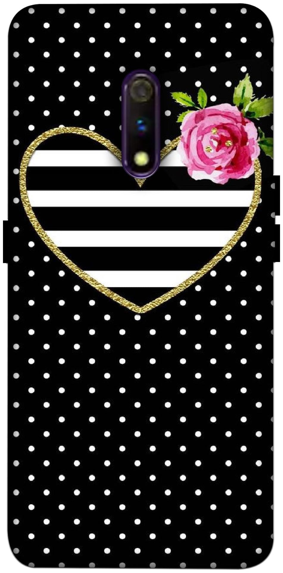 

A1 PRINTS Polycarbonate Designer Back Cover For Realme X ( Black )