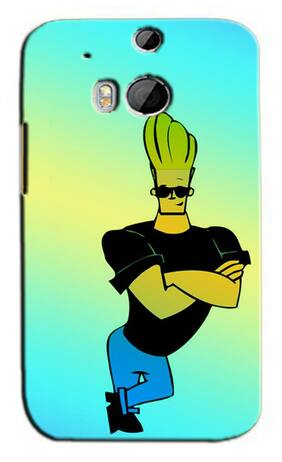 Aaranis designed HTC One M8 Mobile Back cover with perfect Matte Finishing Johnny bravo Cartoon Comics Anime Multicolor