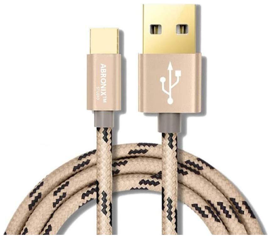 

ABRONIX USB C Type Cable 1 Ft Long Braided charger Cord for Samsung Galaxy S9 S8 Plus Note 8 Vivo Oppo