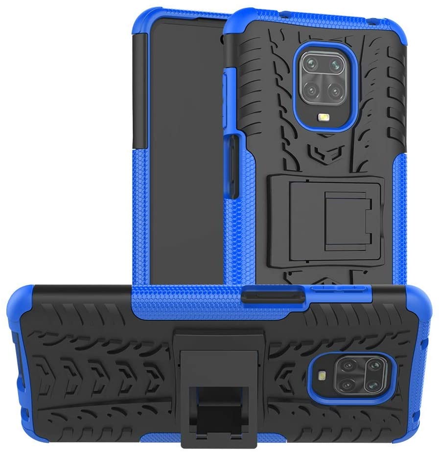 

Accessories kart premium Dazzle tyre case with kick stand for Redmi note 9 pro max blue