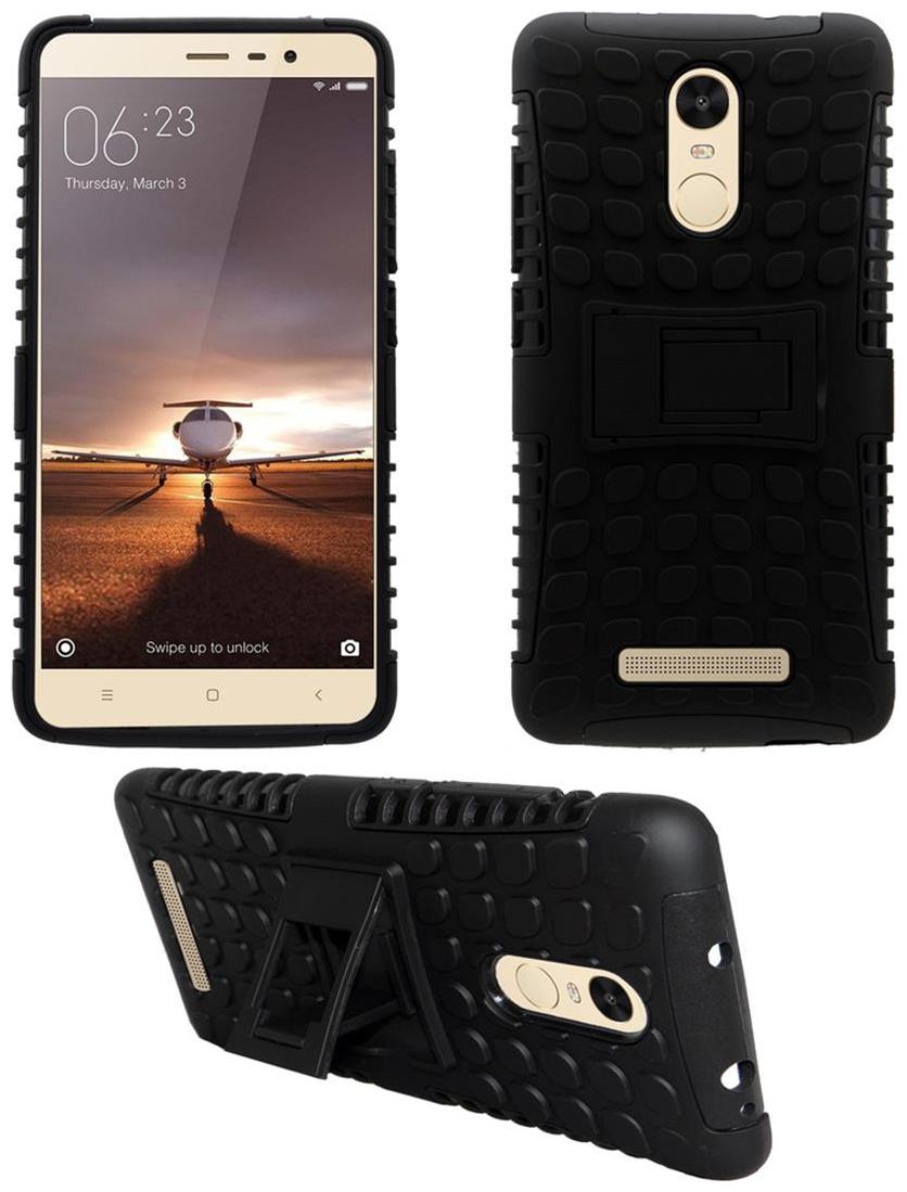 

Acm Defender Armor Back Case for Xiaomi Redmi Note 3 Mobile Hybrid Tpu Pc Cover Stand Full Black