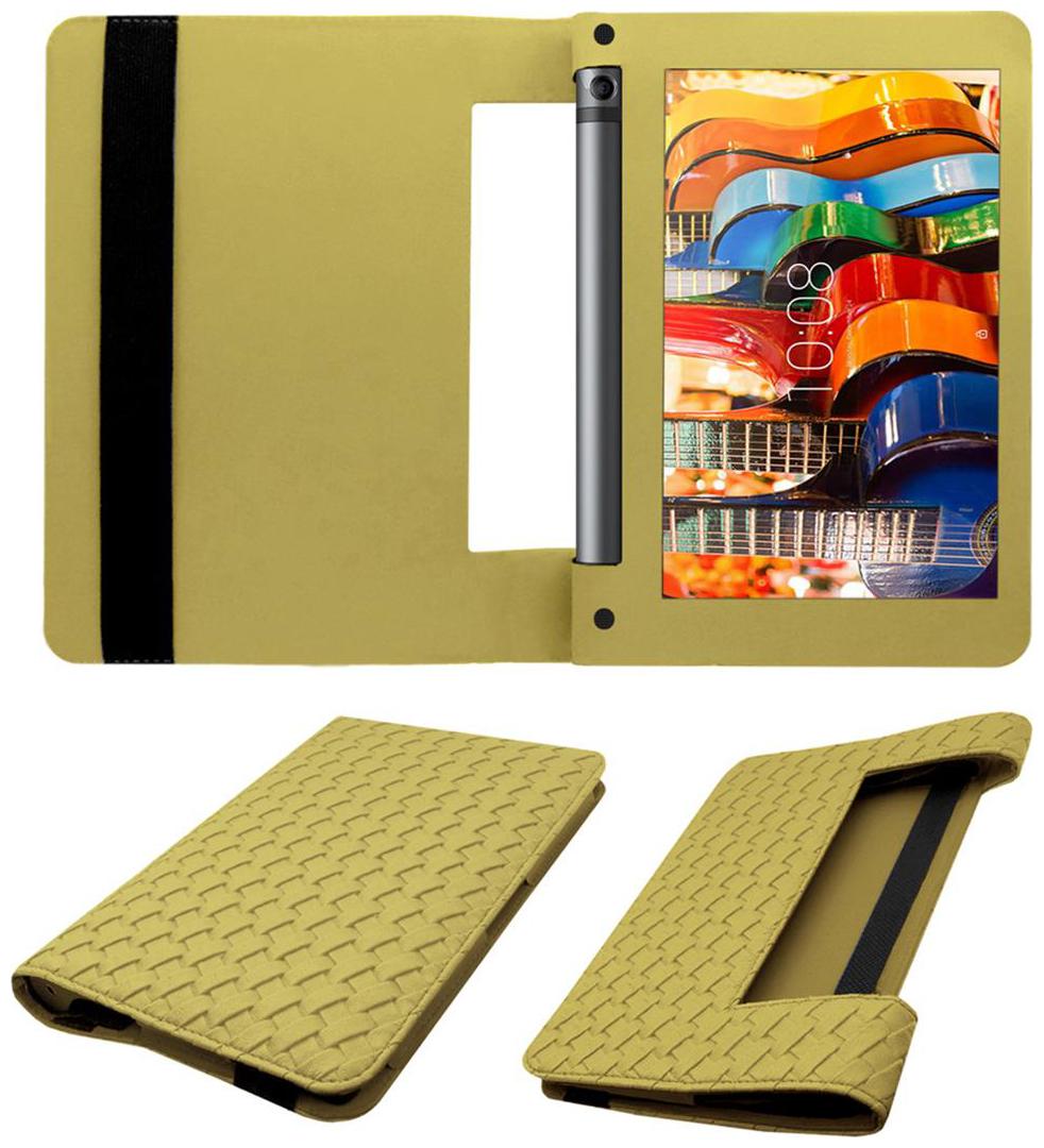 Acm Designer Executive Case For Lenovo Yoga Tab 3 8 Tablet Flip Cover Golden