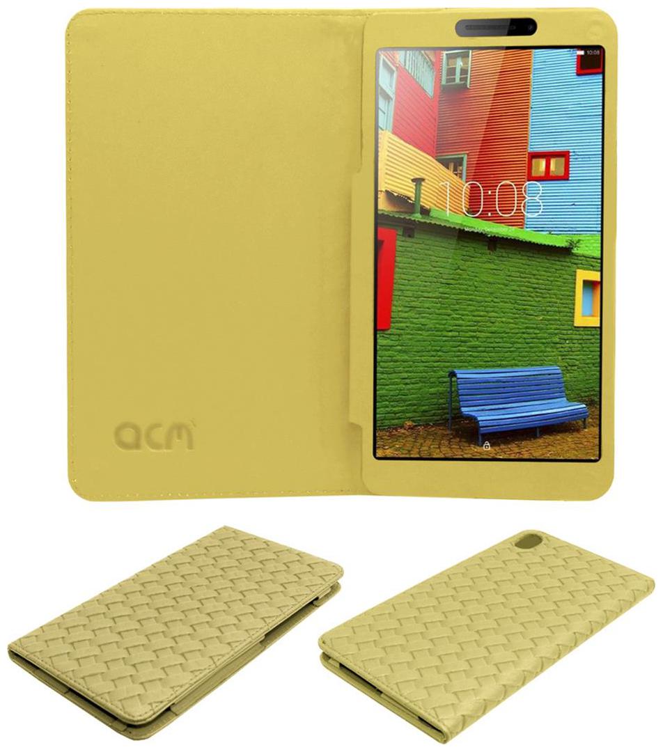 

Acm Designer Executive Case For Lenovo Phab 6 98 Tablet Flip Cover Golden