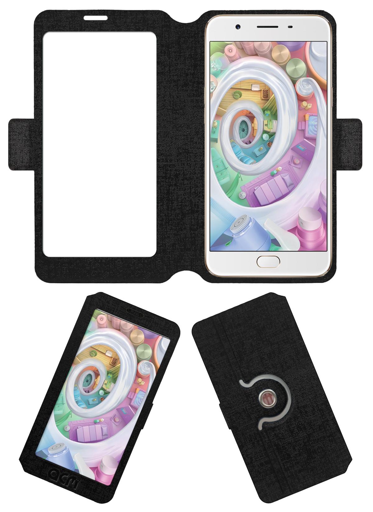 

ACM Flip Cover For OPPO F1s For (Black)