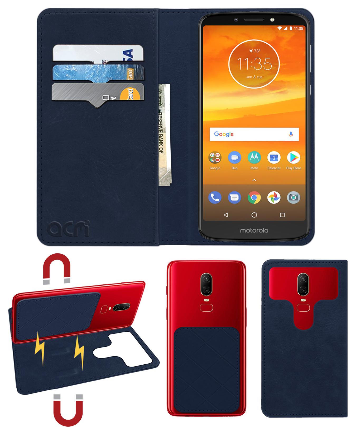 

ACM Flip Cover For Motorola Moto E5 Plus (Navy Blue)
