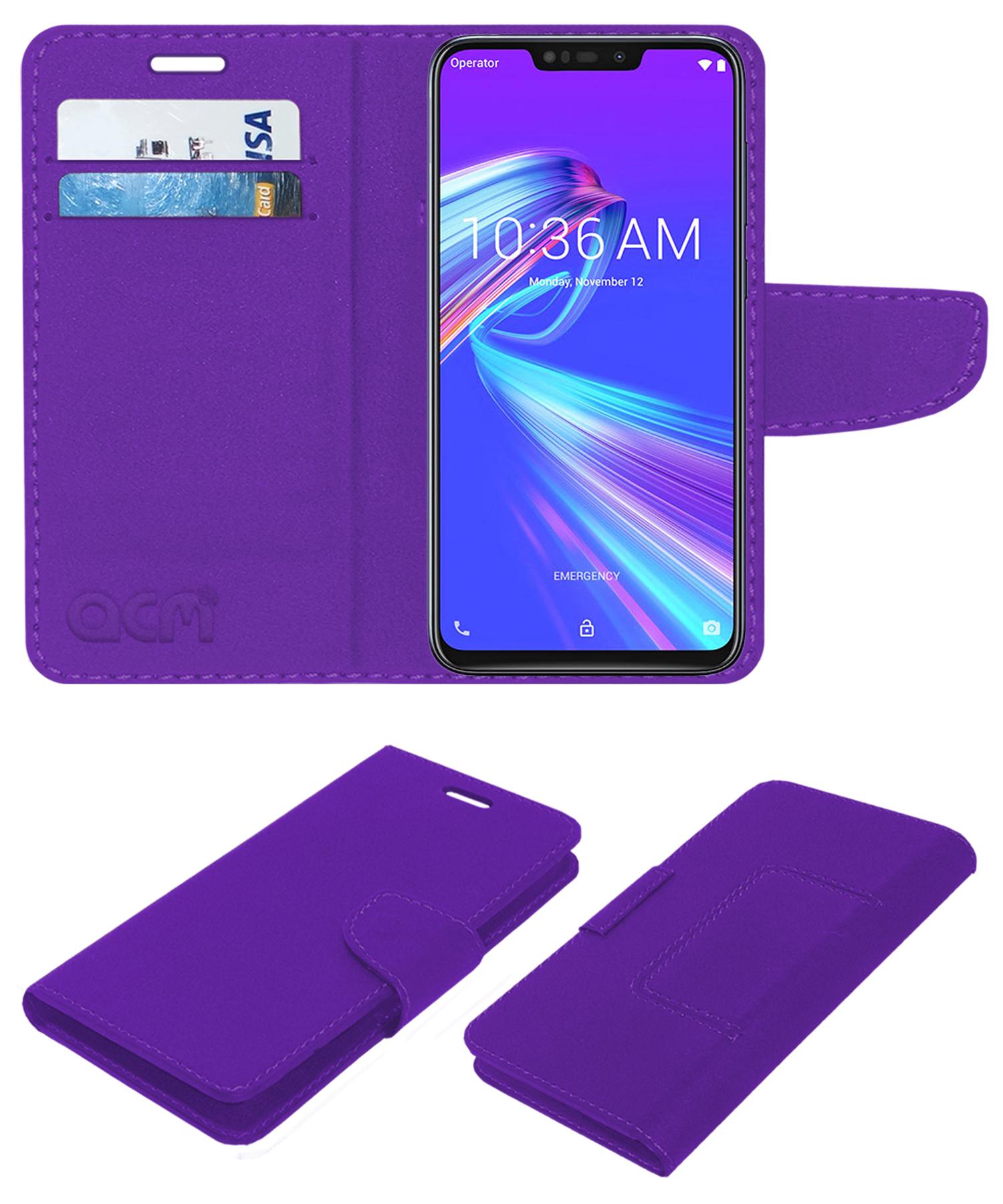 ACM Flip Cover For Asus Zenfone Max M2 Purple by Accessories Masters