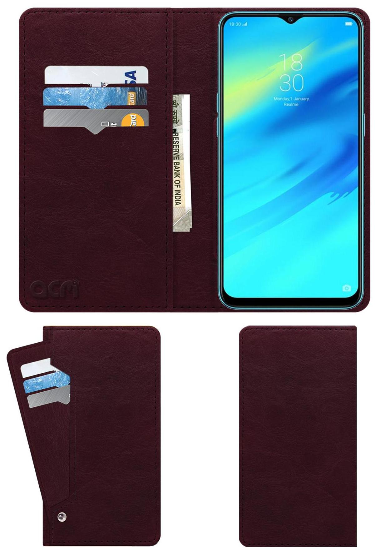 ACM Flip Cover forOppo Realme 2 Pro Maroon by Accessories Masters