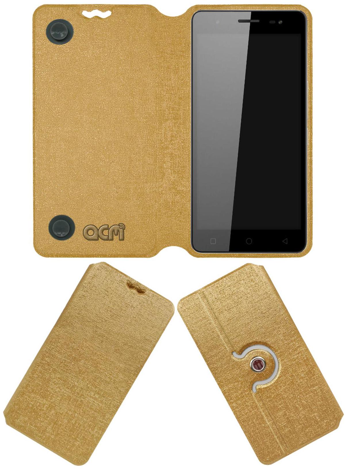 

ACM Flip Cover For Celkon Millennium Ultra Q500 (Golden)