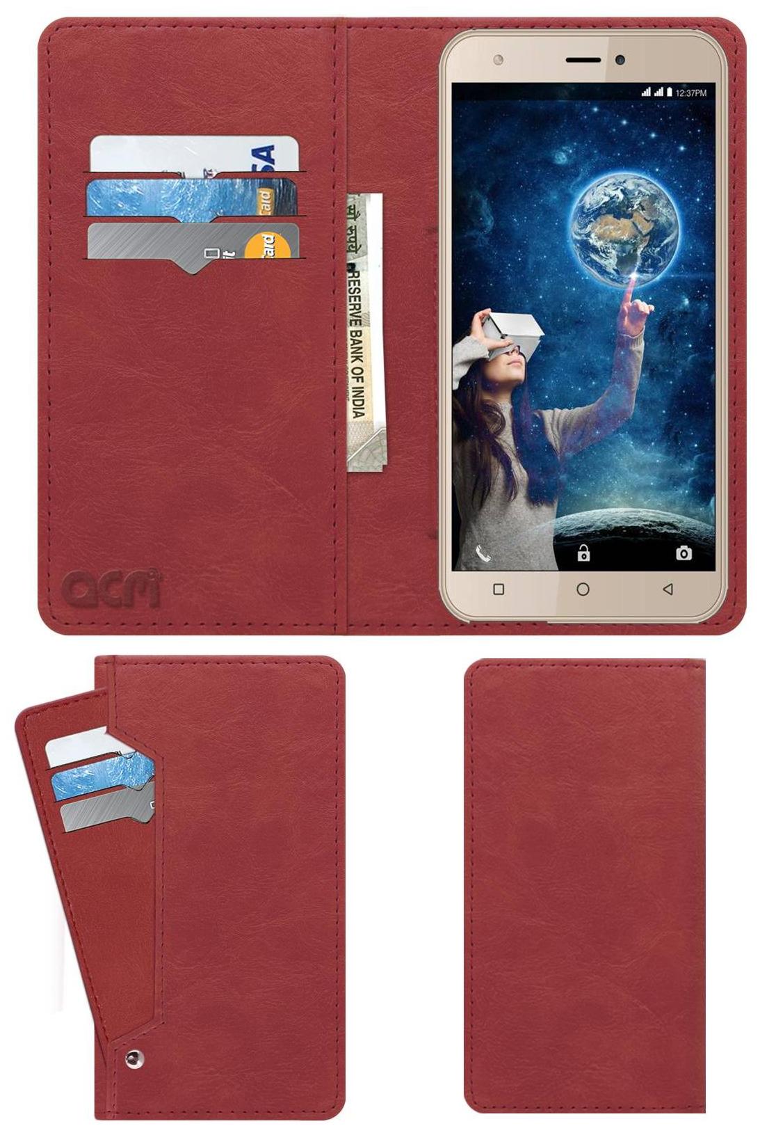 ACM Flip Cover For Intex Aqua 5.5 Vr Plus Peach