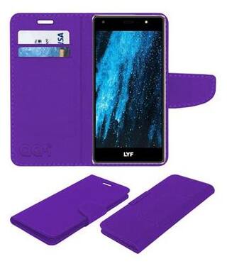 Buy Acm Mobile Leather Flip Flap Wallet Case For Lyf Water F1s Mobile Cover Purple Online At Low Prices In India Paytmmall Com