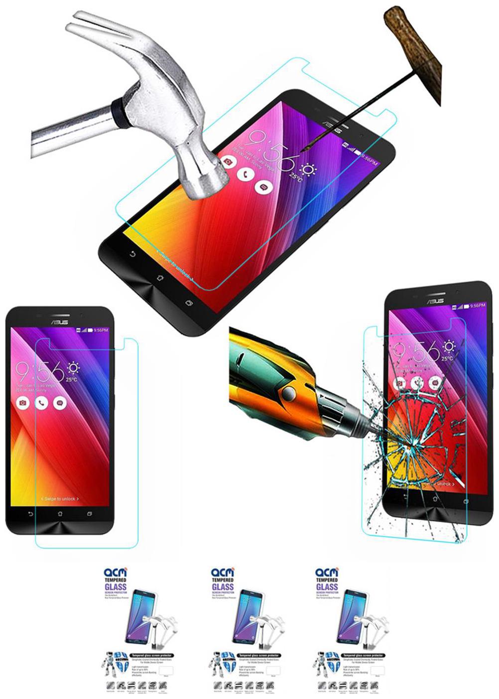 Acm Pack Of 3 Tempered Glass Screenguard For Asus Zenfone Max Zc550kl Mobile Screen Guard Scratch Protector
