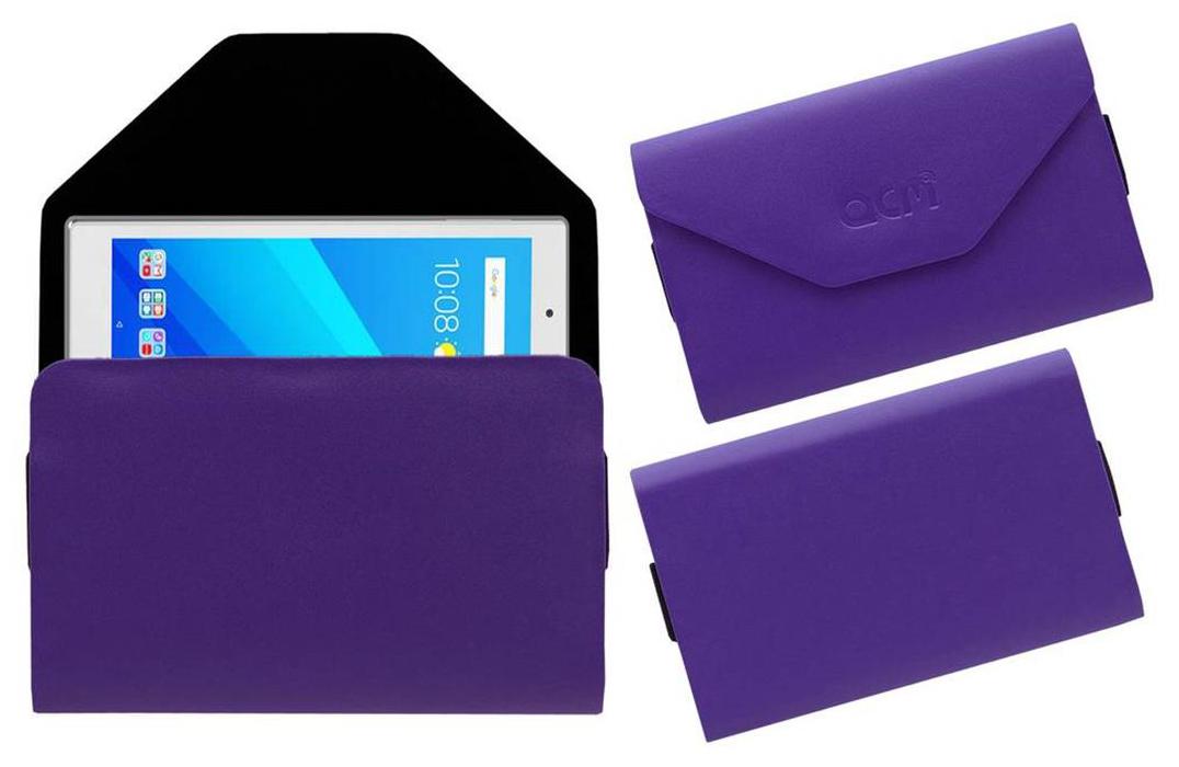 Acm Premium Pouch Case for Lenovo Tab 4 8 Plus Tablet Flip Flap Cover Purple by Accessories Masters