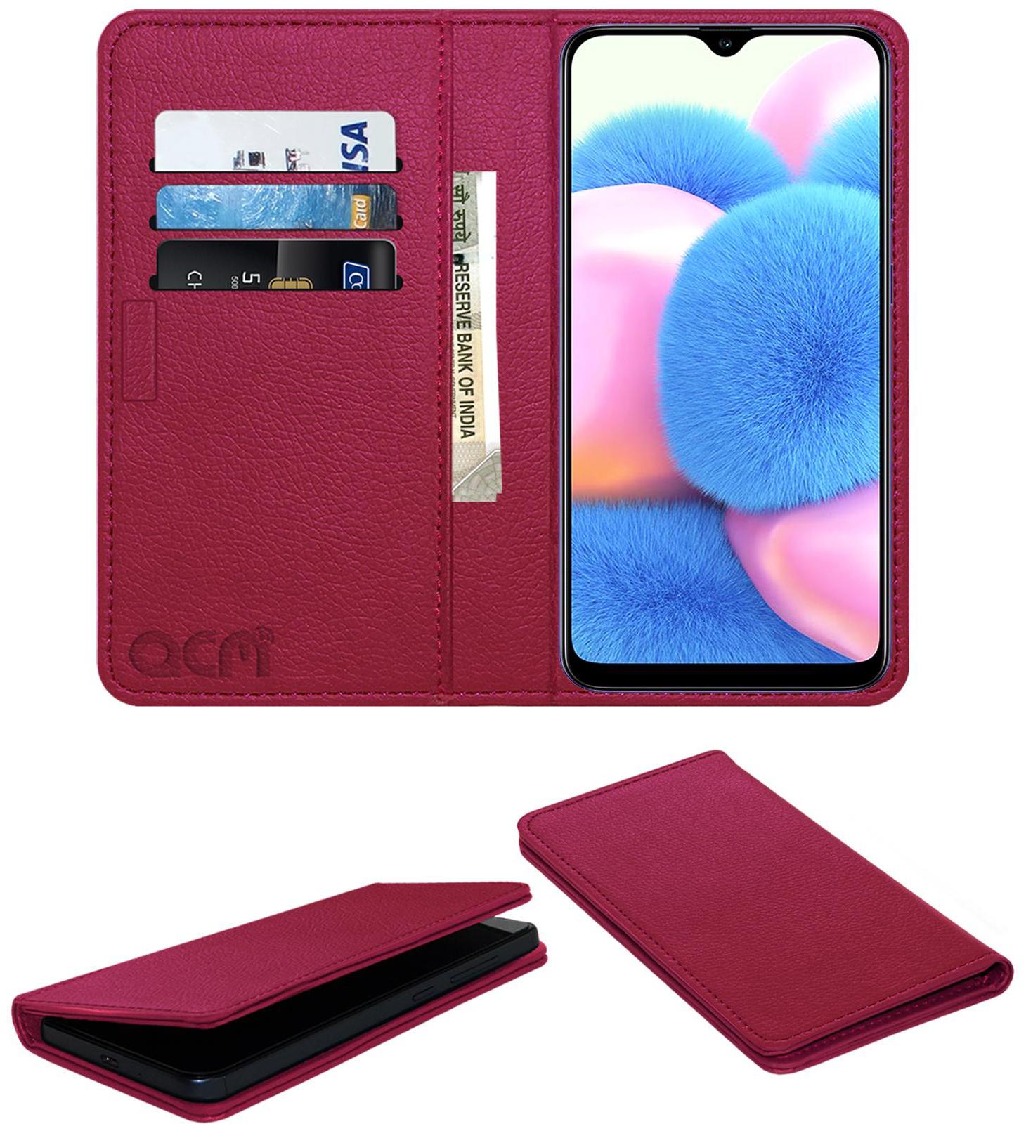 

ACM Faux Leather Flip Cover For Samsung Galaxy A30s ( Pink )