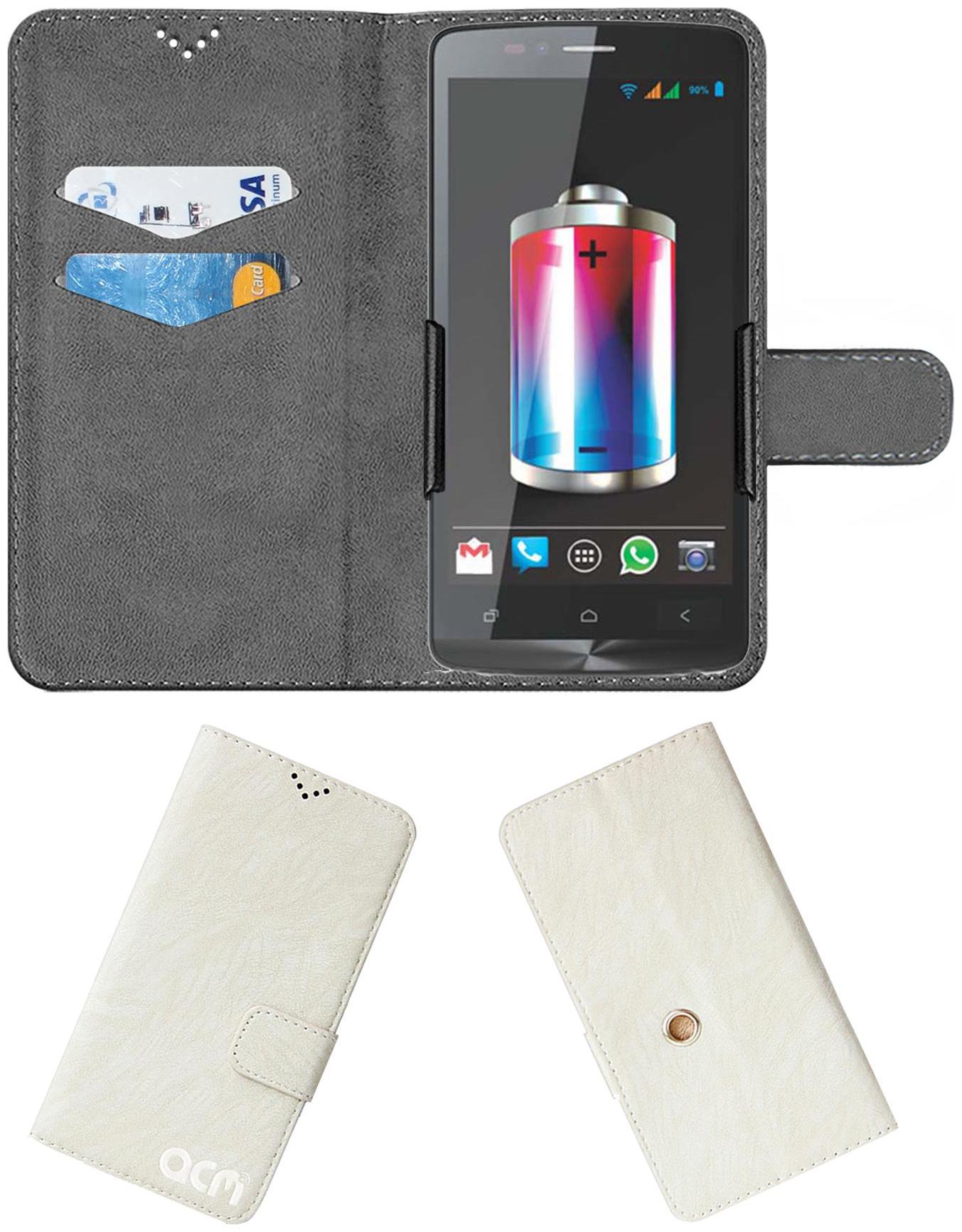 

ACM Faux Leather Flip Cover For Universal ( White )
