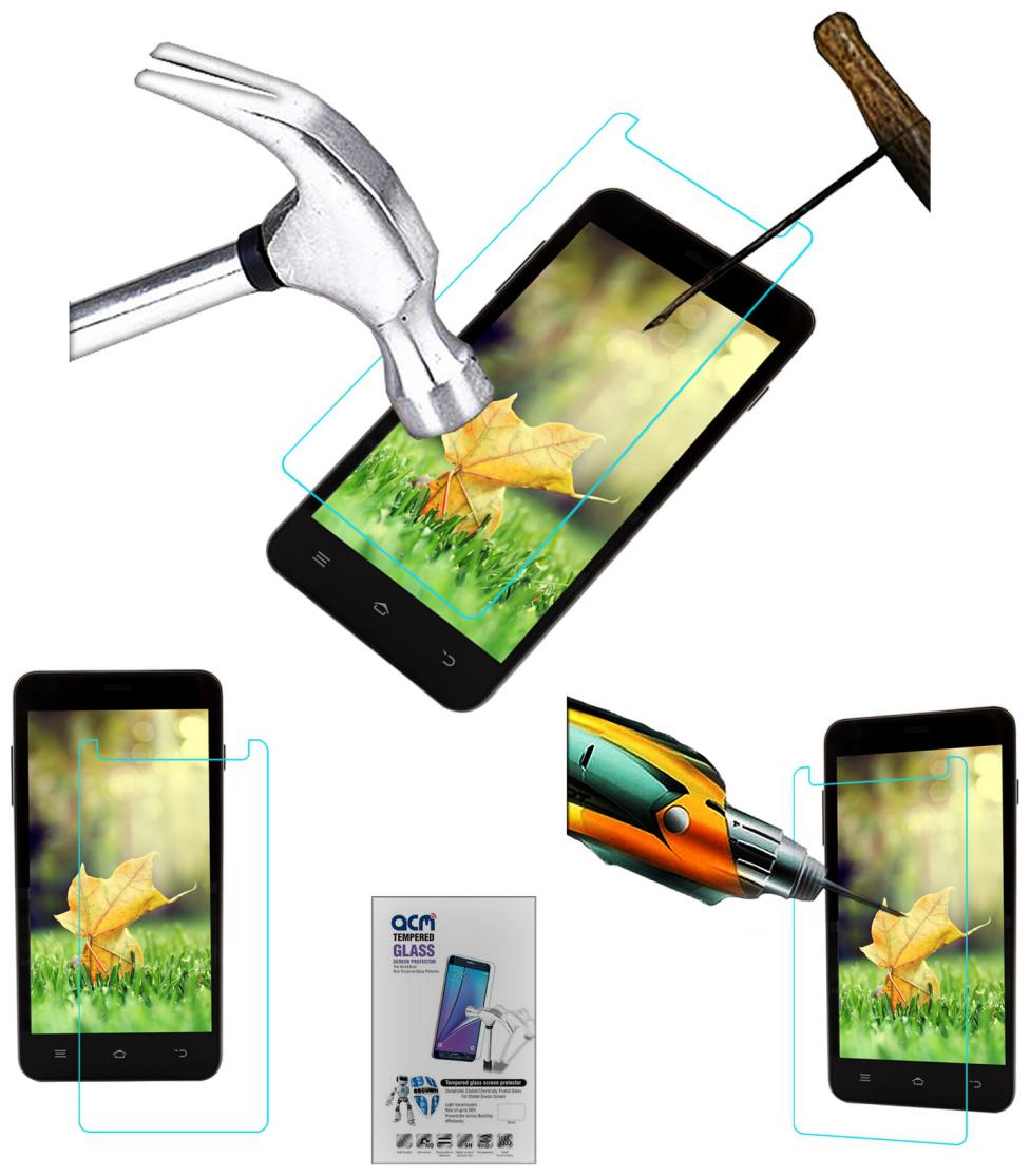 Acm Tempered Glass Screenguard for Lyf Wind 4s Screen Guard Scratch Protector