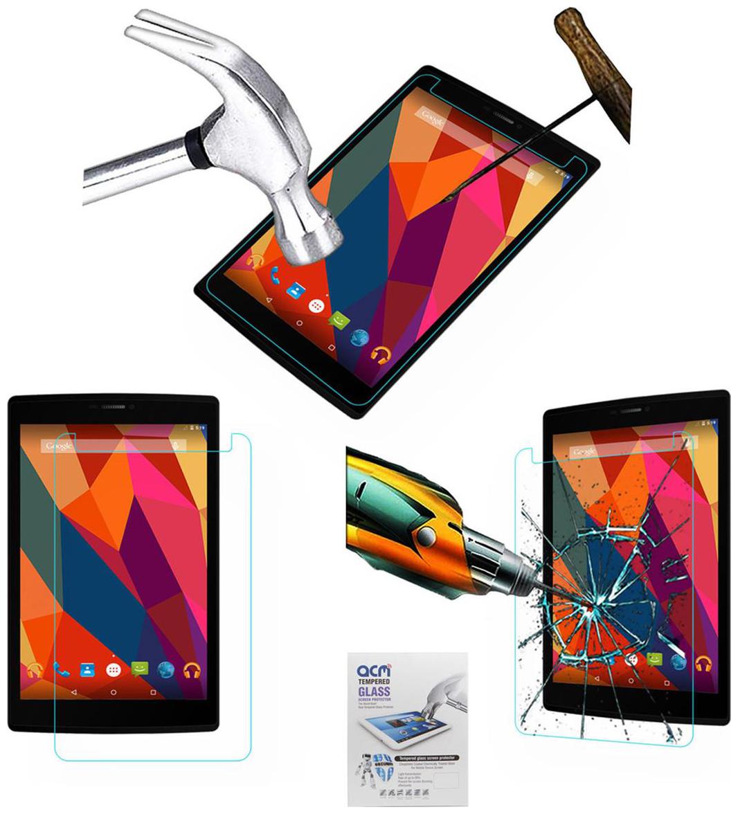 Acm Tempered Glass Screenguard For Micromax Canvas Tab P681 Tablet Screen Guard Scratch Protector by Accessories Masters