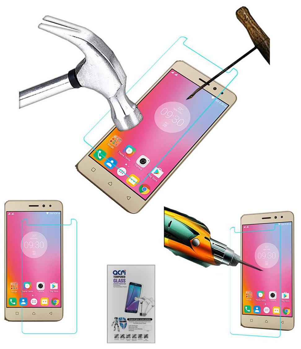 Acm Tempered Glass Screenguard for Lenovo K6 Power Screen Guard Scratch Protector by Accessories Masters