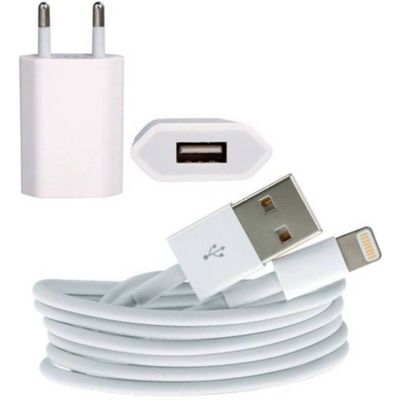 

Adapter Charger Fast Charging Adapter with USB Cable COMPATIBLE for Apple Iphone 5 5s 6 6s 7 7 Plus