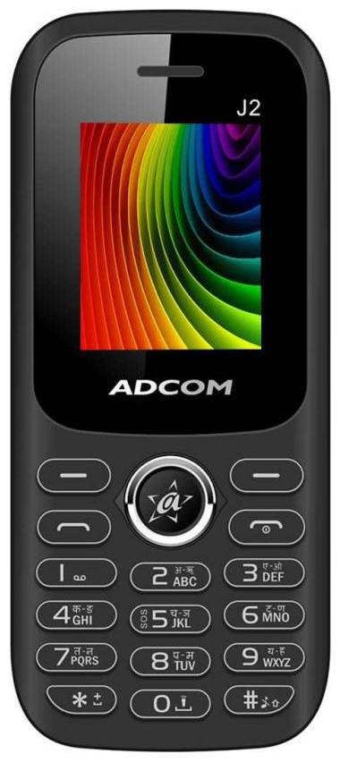 Adcom J2 Dual Sim Mobile Phone 1.8 inch Display, 1500 mAh Battery, Black/Blue