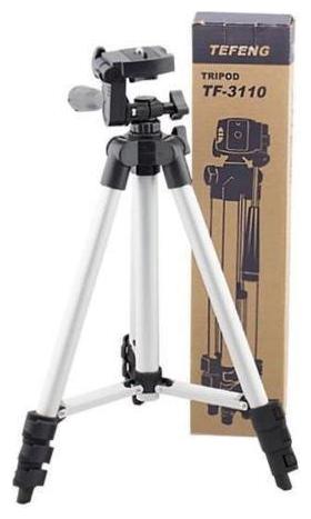 

Adjustable 3Way Head Mobile Phone Camera Stand Holder Tripod Tripod (Black Silver Supports Up to 1000)