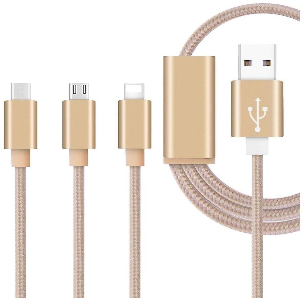 

Admobi Data Charging 3 in 1 (Lightning Micro USB Type-C) Cable ( 1 m Assorted )