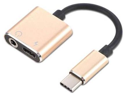 

AFRODIVE Headphone Splitter Type-C Cable ( 0 2 m Gold )