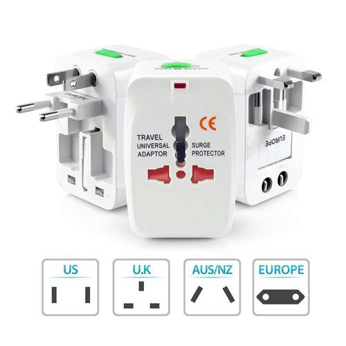 

ALL IN ONE WORLD TRAVEL ADAPTER for AU EU UK US