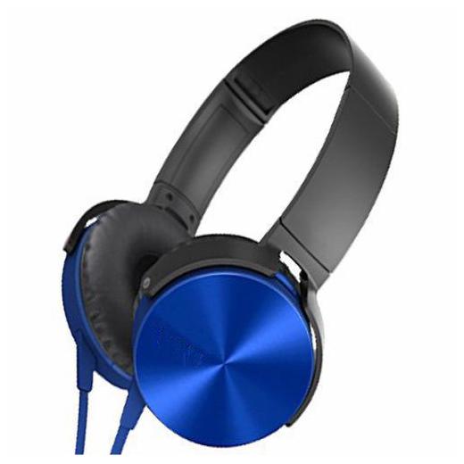 

ALOOF Extra Bass Wired headset On-Ear Wired Headphone ( Blue )