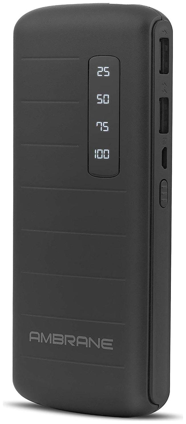 Ambrane 10000 mAh Power Bank (P-1144, P-1144 Black) (Black, Lithium-ion)