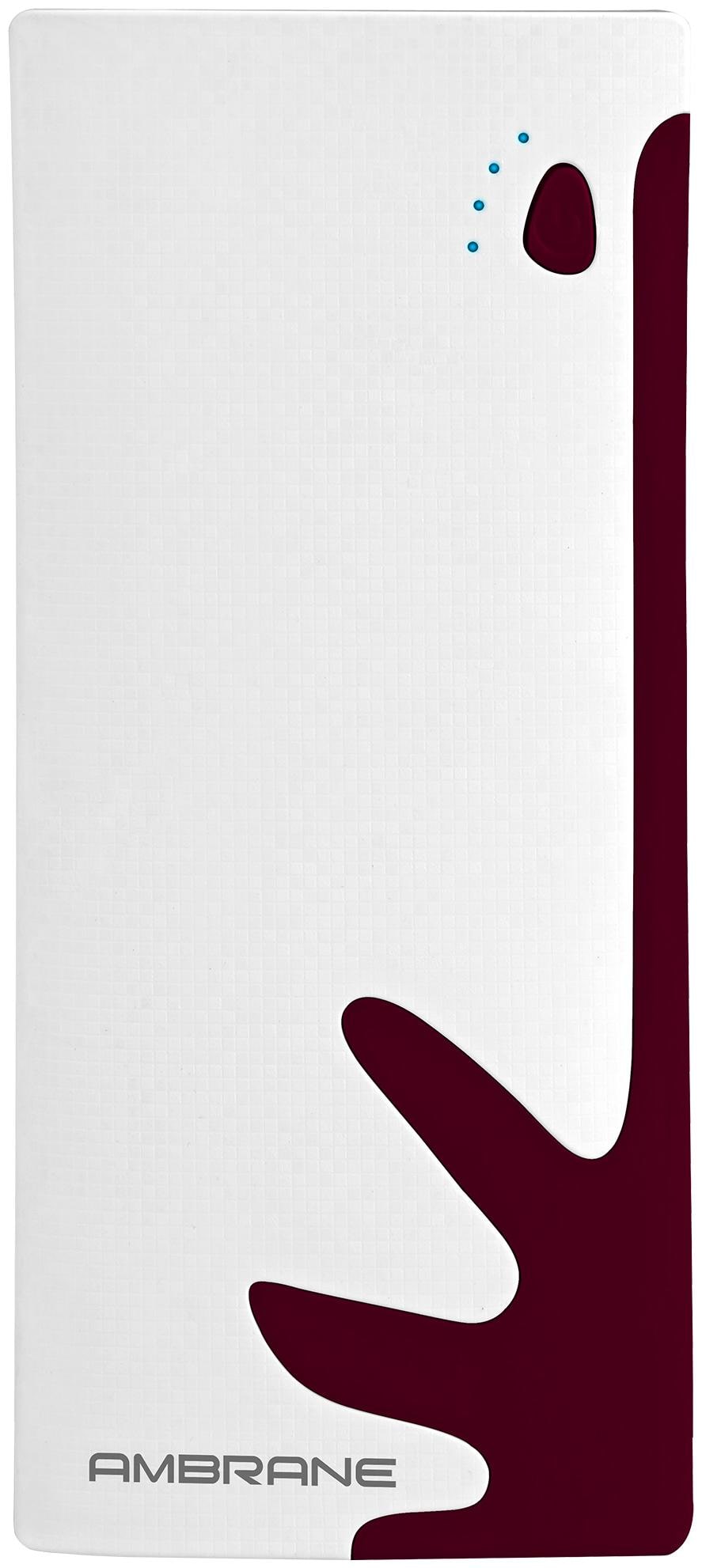 

Ambrane P-1122 10000 mAh Power Bank - White Brown